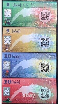 Switzerland-France RARE set local banknote LÉMAN2021 paper money Geneva lake