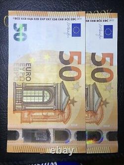 Two Of Lots 50 Euro Banknote Circulated 2017 Legal Tender UC Series 1446335695