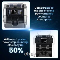 VS-75 Money Counter Machine Mixed Denomination with Reject Pocket Bill Sorter