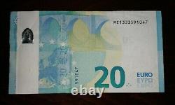 Very Rare (2015) 20 Euro Banknote, Obstruction Error Large White Strip