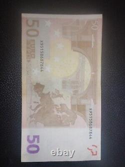 X 95158687844-nr. EU 2002 50 Euro Bank Note Trichet, series Banknote