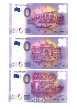 ZERO EURO Souvenir 15 different banknotes polymer Collectors' Set 2017