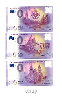 ZERO EURO Souvenir 15 different banknotes polymer Collectors' Set 2017