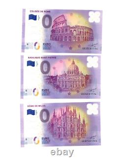 ZERO EURO Souvenir 15 different banknotes polymer Collectors' Set 2017